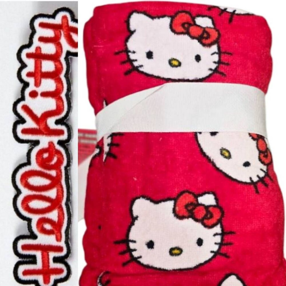 Hello Kitty Repeat Logo 2-PK Hand Towels